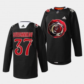 Carolina Hurricanes 2024 Black Excellence Andrei Svechnikov #37 Black Jersey Limited Edition