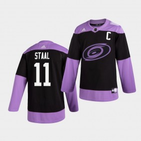 Jordan Staal #11 Hurricanes Hockey Fights Cancer Practice Men's Jersey