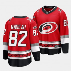 Carolina Hurricanes Bradly Nadeau 2023 NHL Draft Red Alternate Jersey Breakaway Player