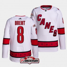 Carolina Hurricanes 25th Anniversary Brent Burns #8 White Jersey 2022-23 Authentic Away