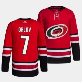 Carolina Hurricanes Authentic Pro Dmitry Orlov #7 Red Jersey Home