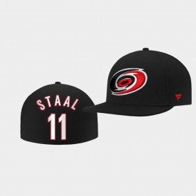 Jordan Staal Carolina Hurricanes Hat Core Primary Logo Black Fitted Cap