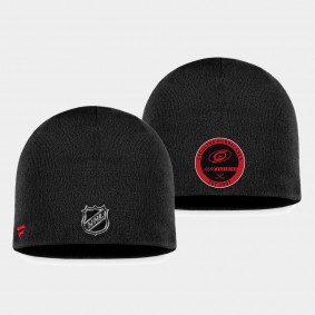 2022 Training Camp Carolina Hurricanes Authentic Pro Black Beanie Hat