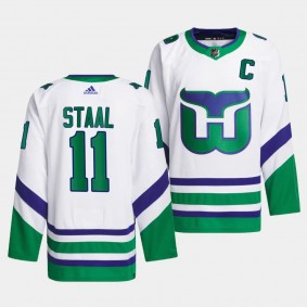 Jordan Staal Carolina Hurricanes Whalers White #11 Primegreen Jersey Men's