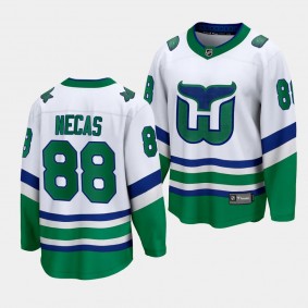 Carolina Hurricanes Martin Necas Whalers White Premier Breakaway Jersey Men's