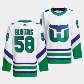 Michael Bunting Carolina Hurricanes Whalers White #58 Primegreen Jersey Men's