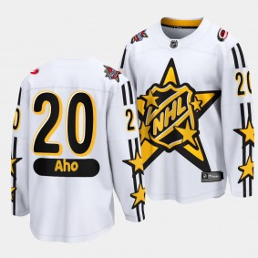 2024 NHL All-Star Game Sebastian Aho Jersey Carolina Hurricanes White #20 Breakaway Men's